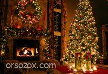 رموز الزينة في شجرة الكريسماس عيد الميلاد